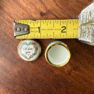 Halycyon Days ‘I Love You’ Enamel Box - 24 kt Gold Fittings with Orinial Box